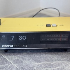 決まりました☆美品　昭和レトロ　アンティーク コレクション SONY製パタパタ時計 ラジオ の画像