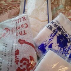 白の未使用のサービスタオル × 6枚セットの画像