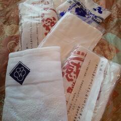 白の未使用のサービスタオル × 6枚セット