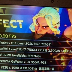ゲーミングPC DIGINNOS  GTX 950M搭載 Core i7/8GB/SSD128GB/Win11/Officeの画像