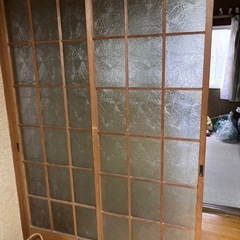 【お値下げ】28日まで　昭和レトロ　ガラス障子　ガラス戸