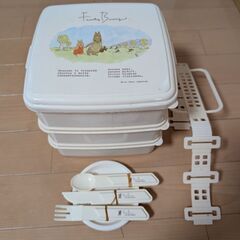 未使用  ランチボックス  3段  食器付き