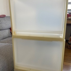 無印　プラスチック引き出し　押入れ収納3個の画像