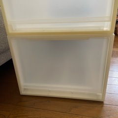 無印　プラスチック引き出し　押入れ収納3個の画像