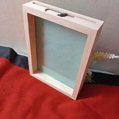 フォトフレーム　ハンドメイド　花の写真立ての画像