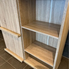 lowya キャビネット本棚　ナチュラル　木製収納ラックの画像