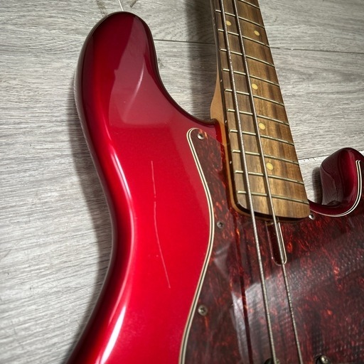 Kaalena 赤いエレキベース ダブルコイルピックアップ (たなか