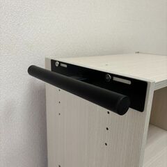 ニトリ 連結できるNカラボ レギュラー 3段(ホワイトウォッシュ) 収納BOX付 バッグハンガー付の画像