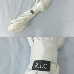 ( せ-A4-8178 )R.I.C 折りたたみ傘 日傘 ジャンプ式 白 オフホワイト メンズ 紳士用 全長約44cm 半径約49cm 中古の画像
