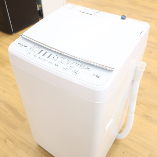 値引 Hisence (ハイセンス) 洗濯機 全自動洗濯機5.5kgHW-G55B-W 洗濯機