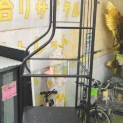 イケア ロンシェール シェルフユニット 高176㎝ ガラス棚4段 スチール棚2段 ブラック 西岡店の画像