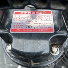 寺田ポンプ　水中汚水ポンプPGー250の画像