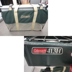 コールマン パワーハウス ツーバーナー 413H コンロ 着火確認済み スタンド・ケース付き Coleman キャンプ アウトドア BBQ 西岡店の画像