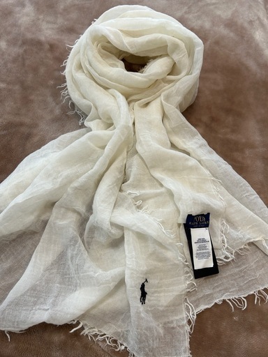 ポロラルフローレン大判ストールショールスカーフマフラーイタリア製レディースメンズ