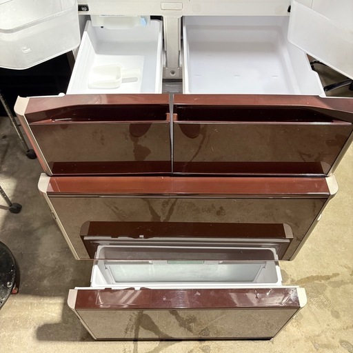 【美品】日立 ノンフロン冷凍冷蔵庫 6ドア 555L R-X5700F