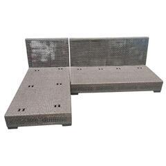 決定【ジ625-7】ニトリ ラタンソファー 2組セットの画像