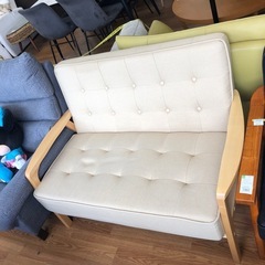 2人掛けソファー　ニトリ　ヘタリ有り　ファブリック　程度B　　ナ...