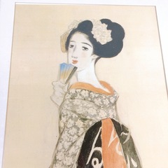 【売約済み】複製画 竹下夢二 舞姫 美人画 額装 日本画の画像