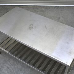 ≪zyt2288ジ≫ ステンレス作業台 幅150cm 奥行75cm 高さ80cm 下段スノコ 支柱φ38mm 店舗/厨房/設備/DIY/ガレージ/中古厨房機器/宮城県仙台市 70619-06の画像