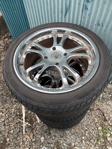 215/45R17  4本セット　2ピース風？　社外ホイール