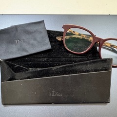 Dior ボルドー 度付きメガネ ケースとクロス付き