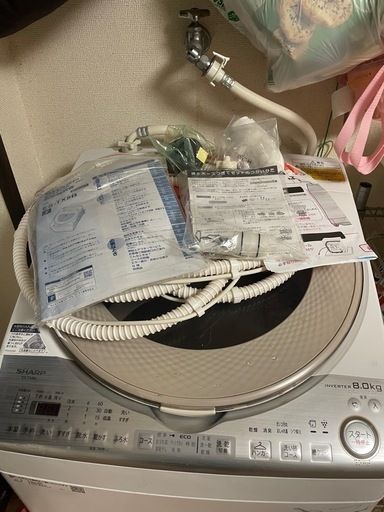 洗濯8kg 乾燥4.5kg SHARP (ES-TX8B) 電気洗濯乾燥機