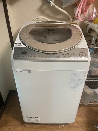 洗濯8kg 乾燥4.5kg SHARP (ES-TX8B) 電気洗濯乾燥機 (桜) 西川口