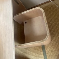 ウッディプッディコロコロチェア2脚＆デスクの画像