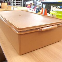 Tupperware ロング スーパーケース ⑤ 38リットル ブラウン 収納ケース 衣類収納 タッパーウェア 札幌市屯田店の画像
