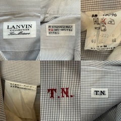 ランバンコレクション長袖ワイシャツ長袖Yシャツ長袖メンズシャツ長袖シャツ日本製綿の画像
