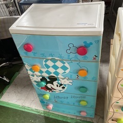 子供用洋服タンス　ディズニー　ミッキーマウス　5段　中古