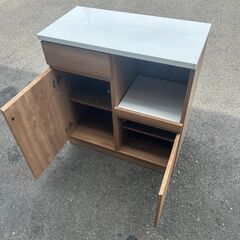 🌟文章お読みください🌟A-1178　キッチンカウンター　レンジボード　食器棚　美品の画像