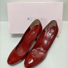 DIANA ダイアナ　パンプス　エナメル　23.5cm 赤 25...