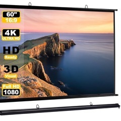 プロジェクター スクリーン 吊り下げ80、60インチ2つ