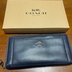 98%off❣️美品激安SALE♡♡COACH レザー長財布 ネイビー