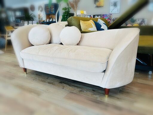 二人掛けソファ（ベージュ）