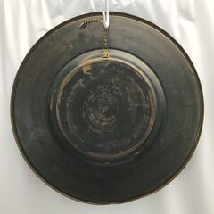 JME074S)★大特価★インテリア アンティーク 金属製 壁掛け 飾り皿 十字架 ヨーロッパ 輸入品 直径：約31,5cm 中古品【取りに来られる方限定】の画像