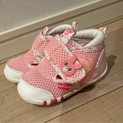 MIKIHOUSE ミキハウス夏ピンク メッシュファーストシューズ
