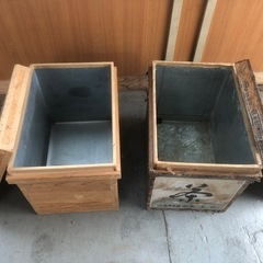 ◇昭和レトロ◇お茶箱x2 木箱◇アンティーク◇ (あかつき) 二宮