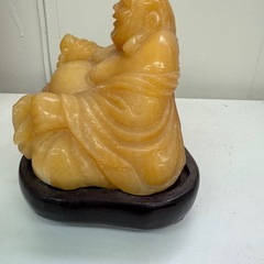 金運　天然石　布袋尊　布袋様　高級　縁起物　オニックス　中国美術　インテリアの画像