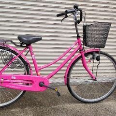  新品カゴ付　26インチ自転車の画像