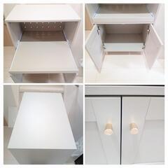 ☆使用期間６か月☆美品☆大人かわいいお洒落なレンジ台☆カラン(Calan)☆グレージュ☆の画像