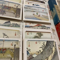 浮世絵カードセット。広重・東海道五十三次 東洲斎写楽 喜多川歌麿。の画像