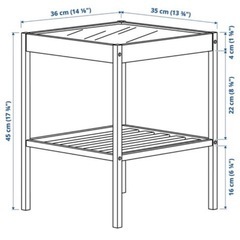 人気商品 【美品】IKEA NESNA サイドテーブル 木製 北欧風の画像
