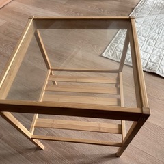 人気商品 【美品】IKEA NESNA サイドテーブル 木製 北欧風の画像