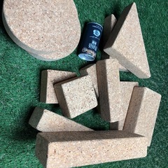 コルク製おもちゃブロック 大きめ　円直径17㌢の画像