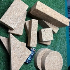 コルク製おもちゃブロック 大きめ　円直径17㌢の画像