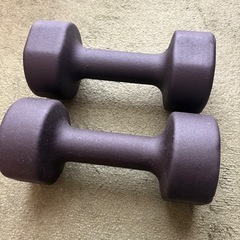 ダンベル　黒　8kg2個セット　