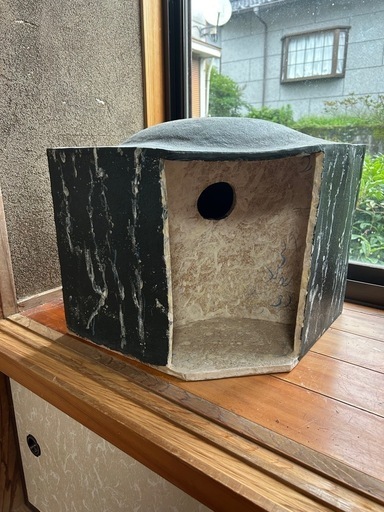 薩摩焼のほこらのような置き物　陶芸家作品　忠雲窯