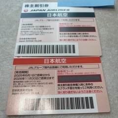 【お取り引き中】JAL 株式優待券　2枚　未使用